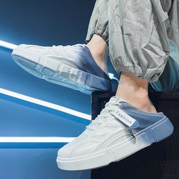 半拖男懶人一腳蹬夏季板鞋無后跟包頭涼鞋外穿沙灘鞋透氣開車休閑