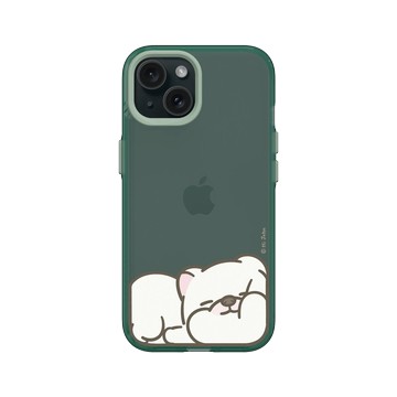 iPhone 15 Clear 憂墨綠 - 嗨小強 Hi John - 滿版小強