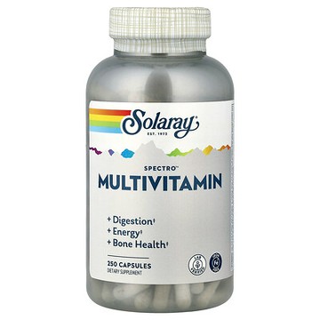 Solaray, 全譜多維生素，無鐵，250 粒膠囊