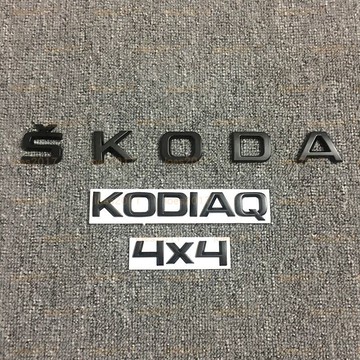 4x4 SKODA KODIAQ 字母 字標 尾標 車標 前標 後標 貼標 改裝 字母標 貼紙 黑色 烤漆 黑化 大棕熊