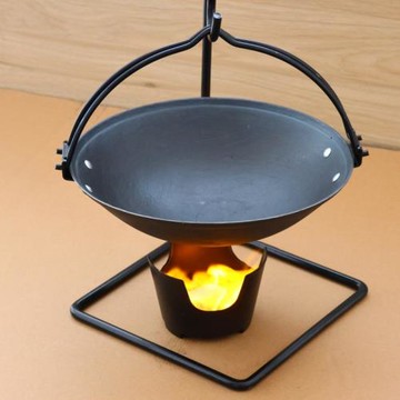 農家樂商用吊鍋碳火特色餐具地鍋雞火鍋吊鍋魚無涂層生鐵燉鍋干鍋