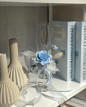 【客製化】婚禮系列-酒杯花 商業擺設 婚禮擺設 永生花禮 初日