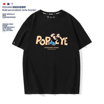 潮牌t恤短袖男生夏季圓領純棉寬松2025新款潮流情侶半袖體恤上衣