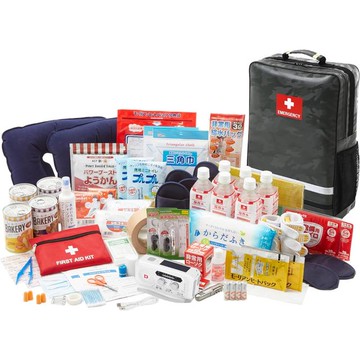 【日本代購】DIRECT 防災防犯ダイレクト 地震 停電 防災包30件組(2人用) 迷彩綠