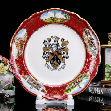 限量200 英國製Spode手繪英倫皇家宮廷骨瓷奢華歐式裝飾掛盤