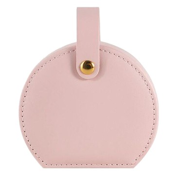 PORA BELLA 小巧圓形扣帶首飾盒  粉色