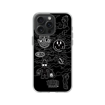 iPhone 15 Pro Max Clear 透明 - KID - 黑色線框迷彩