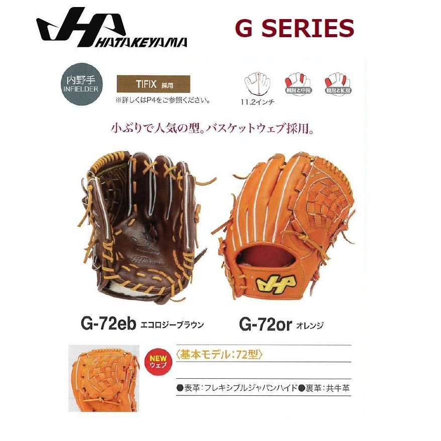 新製品在庫有り HATAKEYAMA ハタケヤマ 内野手用 内野用 硬式グローブ