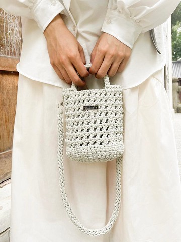 編織吱水桶包-蘇打汽水 手工編織 編織包