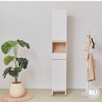 沐家具 mufurniture Cube 白楓木1.3尺小燈鞋櫃/客廳/玄關/鞋櫃/收納