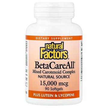Natural Factors, BetaCareAll，15,000 微克，90 粒軟膠囊