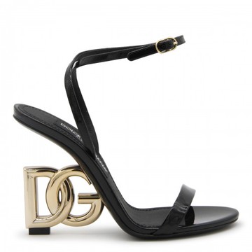 Dolce & Gabbana - Black Leather Keira Sandals 37½