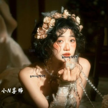 【法式仙美花朵髮帶】復古新娘頭飾 森系花環髮飾 婚紗攝影外景寫真配飾 髮帶 髮飾 復古髮飾 新娘髮飾 新娘頭飾 花髮飾