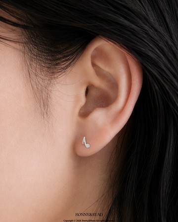 [純銀] 跳躍音符耳環 / Dancing Notes Earring