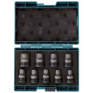 MAKITA牧田 E-16570 四分套筒 手拿盒 套筒 9入
