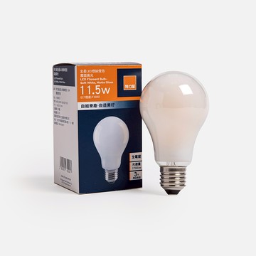 特力屋金星11.5W LED燈絲燈泡 霧面燈泡色E27(黃光)