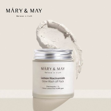 Mary&May 維他命 C 亮白清潔泥膜：純素 VEGAN 泥膜，淨亮透白，深層淨化毛孔帶走髒汙，滿滿維生素 C 捨我其誰