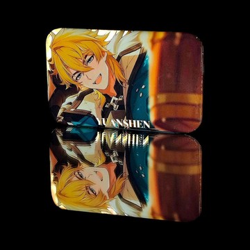 【新品推薦】🔥臺灣出貨🔥原神反光法爾伽琴溫迪杜林周邊吧唧徽章谷美支架桌面擺件新款可愛