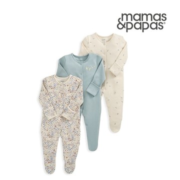 Mamas&Papas 點陣花坊-連身衣3件組