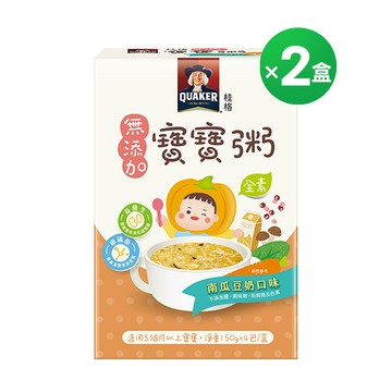 桂格 南瓜豆奶無添加寶寶粥4包X2盒組