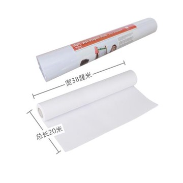 Hape卷筒畫紙多功能畫架配件兒童畫板寫字板用白紙38厘米寬20米長