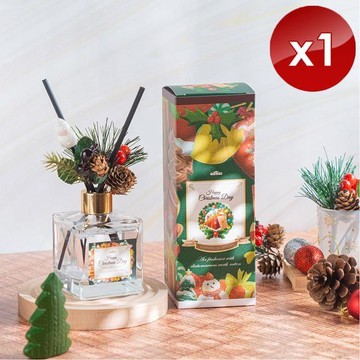 【QiMart】MIT聖誕花圈氣派款香氛珪藻土擴香瓶(200ml/瓶)x1瓶