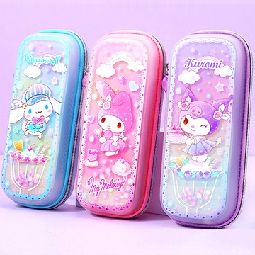Sanrio 大耳狗喜拿狗美樂蒂酷洛米鉛筆盒收納盒流沙款 968311/98968(禮物 聖誕節 平輸品)【小品館】