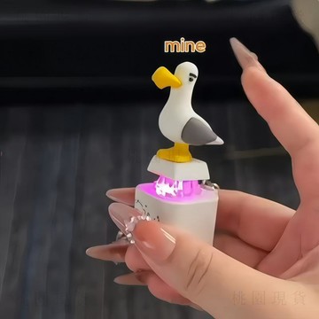 💥在臺24H💥現貸 海鷗mine發聲按鍵 搞笑海鷗按壓發聲鑰匙扣 趣味按鍵 整蠱掛件 解壓創意按鍵禮物 包包掛件 搞怪整