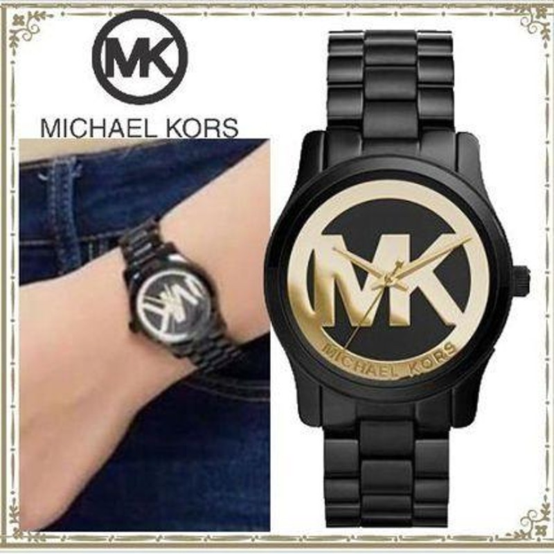 MICHAEL KORS マイケルコース Runway ブラック×金 腕時計 | LINE