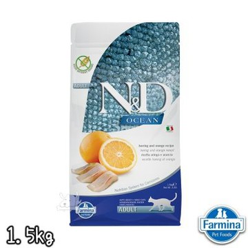 【Farmina法米納】 結紮貓-鯡魚甜橙 (OC-4) 1.5kg〔 成貓糧 貓飼料 貓糧 全齡貓 結紮貓〕