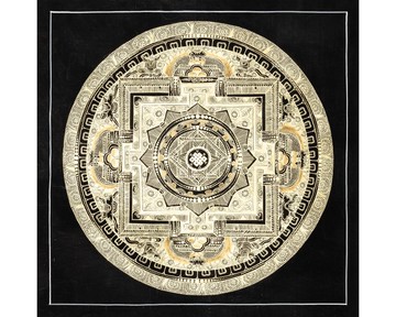 神聖圓輪真言曼陀羅 — 涵載靈性能量與神聖祝福的唐卡