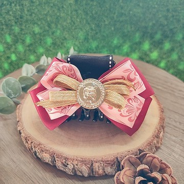 酒紅鯊魚夾香蕉夾彈簧夾- 青花瓷