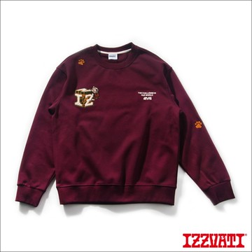 IZZVATI-挑戰熊繡花長T-深紫