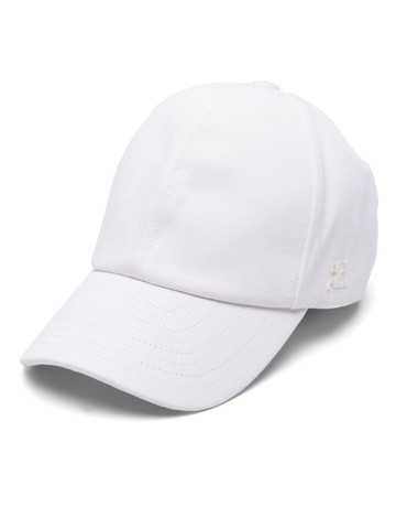 Courrèges - curved-peak cotton cap - women - Cotton - M - White