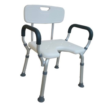 【醫博士專營店】杏華 9028 鋁製有扶手有背 凹墊洗澡椅