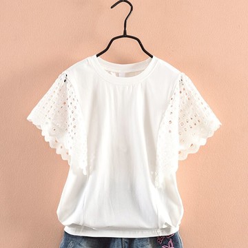 女童短袖T恤新款寬松中大童夏裝洋氣半袖上衣兒童夏季體恤潮