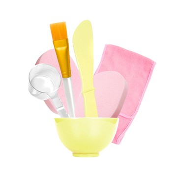 MediFlower 面膜工具組 Set  調和碗  刮刀  海綿  量匙  刷子  毛巾  混合顏色  1組