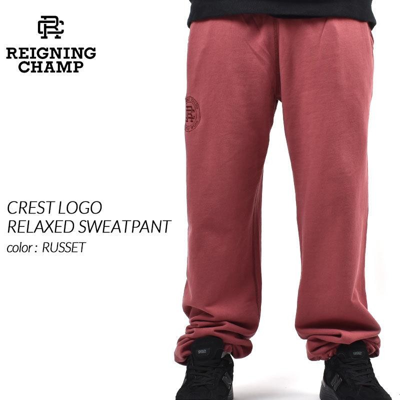 REIGNING CHAMP CREST LOGO RELAXED SWEATPANT RUSSET レイニングチャンプ スウェットパンツ (  レーニングチャンプ スエット ワイン RC-5327 ) | LINEブランドカタログ