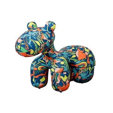 【多瓦娜】多彩小馬造型椅/兩色藍花紋