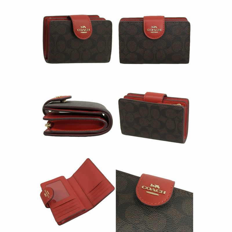 COACH コーチ 二つ折り財布 レディース Wallet シグネチャー