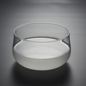 云霧玻璃茶洗 耐熱磨砂工藝大號水洗簡約功夫茶具 耐熱玻璃茶道配
