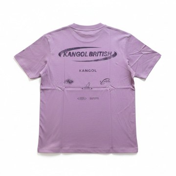KANGOL 短T 紫色 落肩 涼感 復古印花T 短袖 中性 6625101392