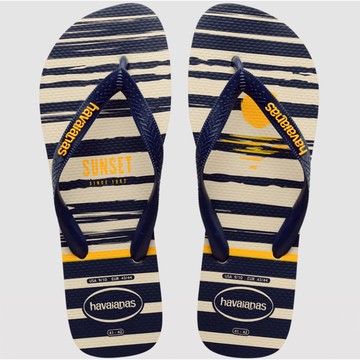 havaianas 哈瓦仕 巴西 夾腳拖 自然系列 男款 藍／奶茶 4137126-8009M