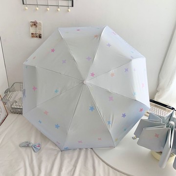 🌟防雨遮陽🌟小衆簡約星圖雨傘自動ins八骨晴雨兩用便攜防曬紫外線摺疊太陽傘折疊傘 自動傘 雨傘自動\t雨傘
