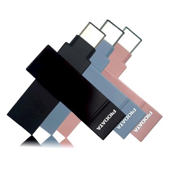 iXflash APPLE MFi認證USB3.2 Gen1 Type A & Type C 32GB iPhone/iPad跨平台雙向隨身碟 粉霧藍