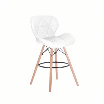 【E-home】二入組 Fly芙萊蝴蝶吧檯椅 四色可選(吧檯椅)白色X2