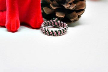 <雙色環>－手編蠶絲蠟線戒指系列－//可以自選顏色//