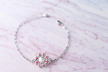 花朵系列  手工彩繪可愛向日葵造型手鍊  (HBRJA0990B)