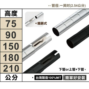 【免運｜現貨 MIT】鐵架 層架 雙色插管款 (多規格)｜鐵架配件 收納架 置物架 鐵管 展示架 五金配件 (4支/組)