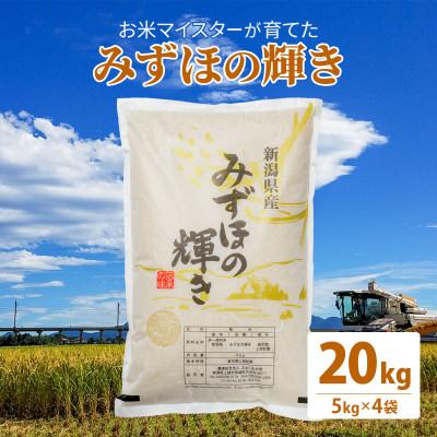 ふるさと納税 上越市 お米マイスターが育てた令和5年産上越産みずほの輝き 20kg(5kg×4)白米精米